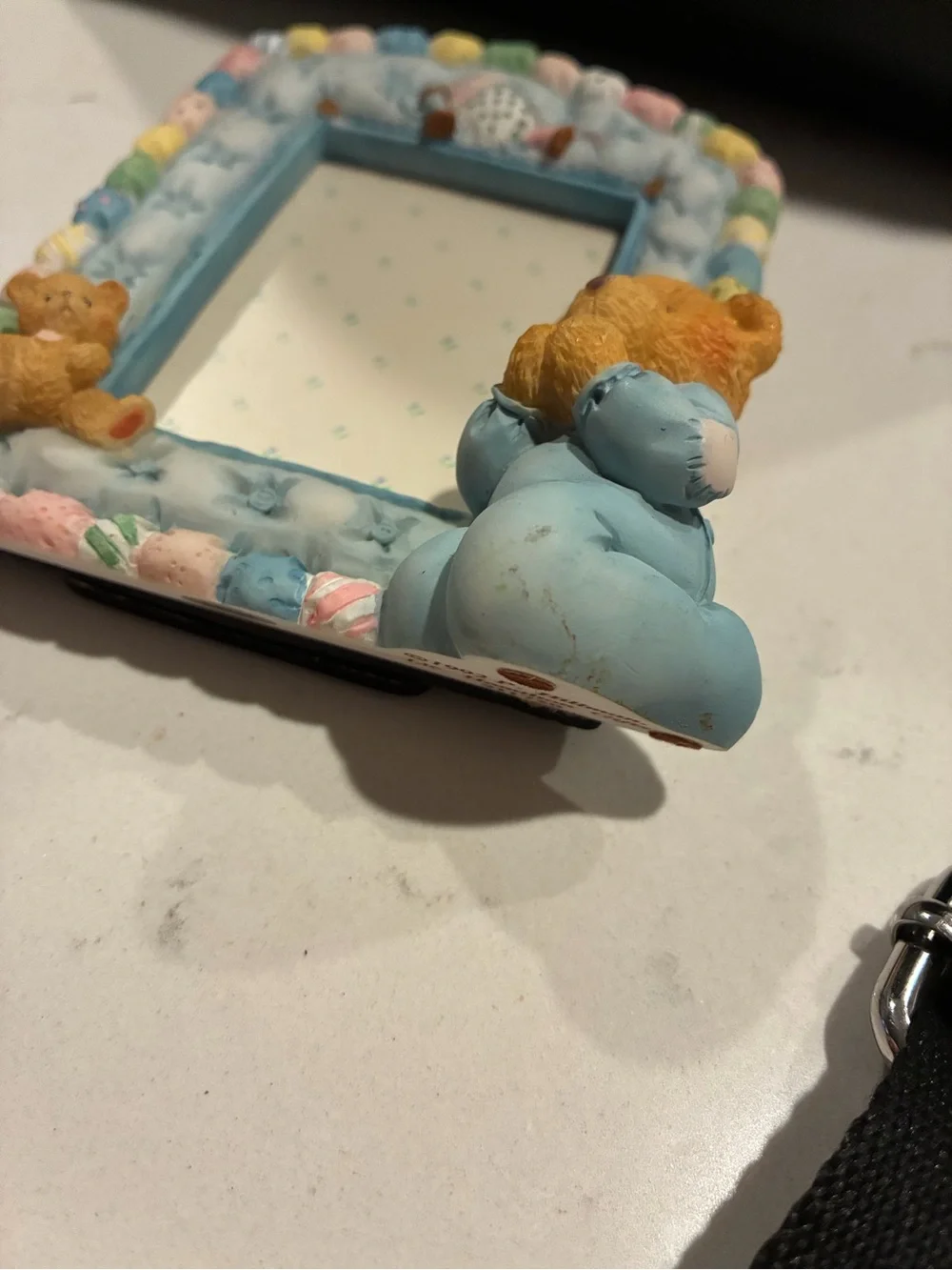 Vintage frame bear nursery 90s baby boy baby shower
